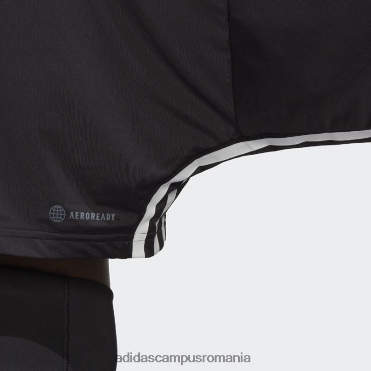 adidas campus romania hanorac supradimensionat, cu 3 dungi, cu croială hiperglam, negru femei alb negru J266N223108