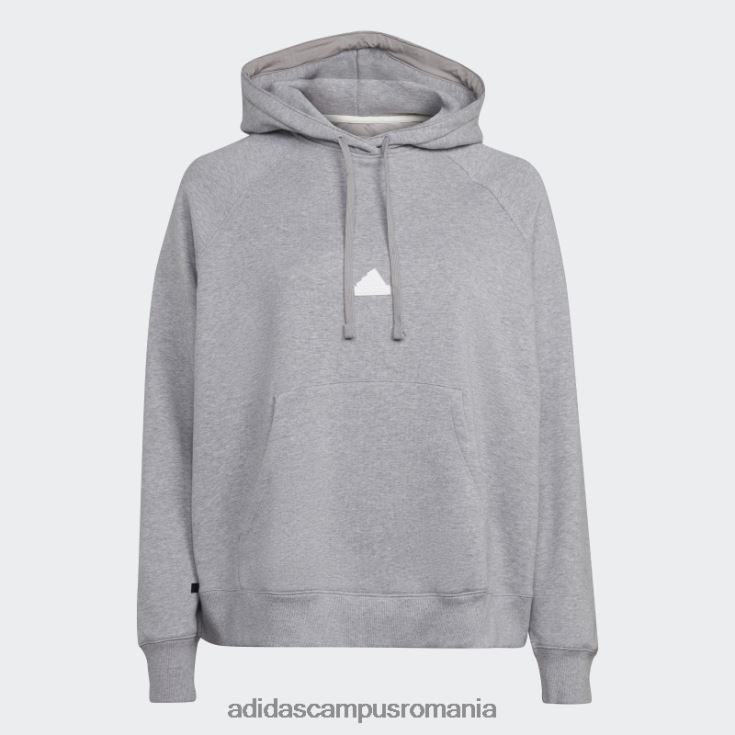 adidas campus romania hanorac supradimensionat cu glugă (plus mărime) gri mediu femei gri mediu J266N223162