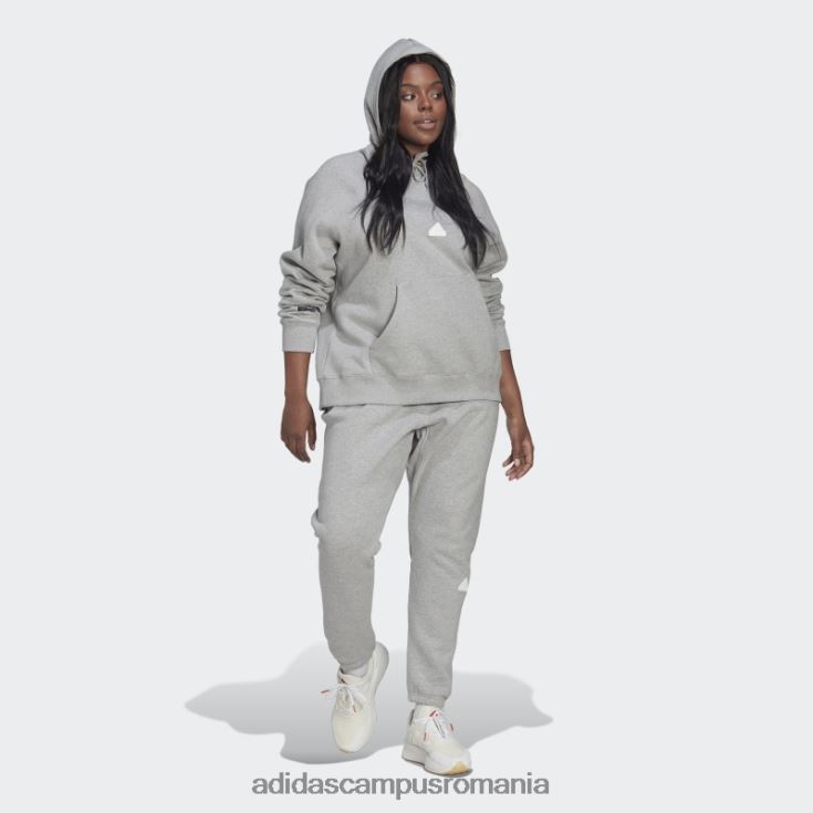 adidas campus romania hanorac supradimensionat cu glugă (plus mărime) gri mediu femei gri mediu J266N223162