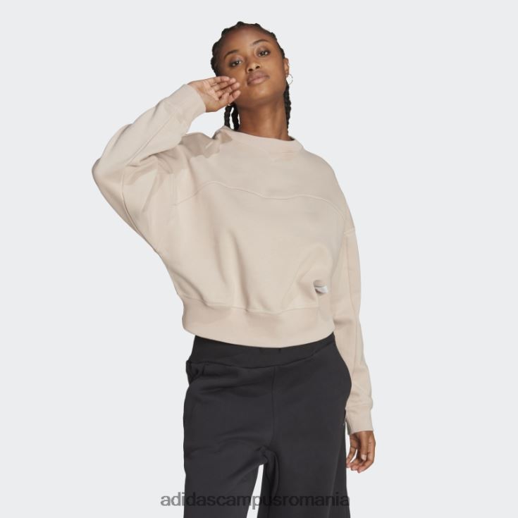 adidas campus romania hanorac taupe lounge fleece adidas femei taupe J266N223055