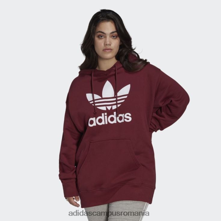 adidas campus romania hanorac trefoil roșu (plus mărime) adidas femei roșu J266N223001