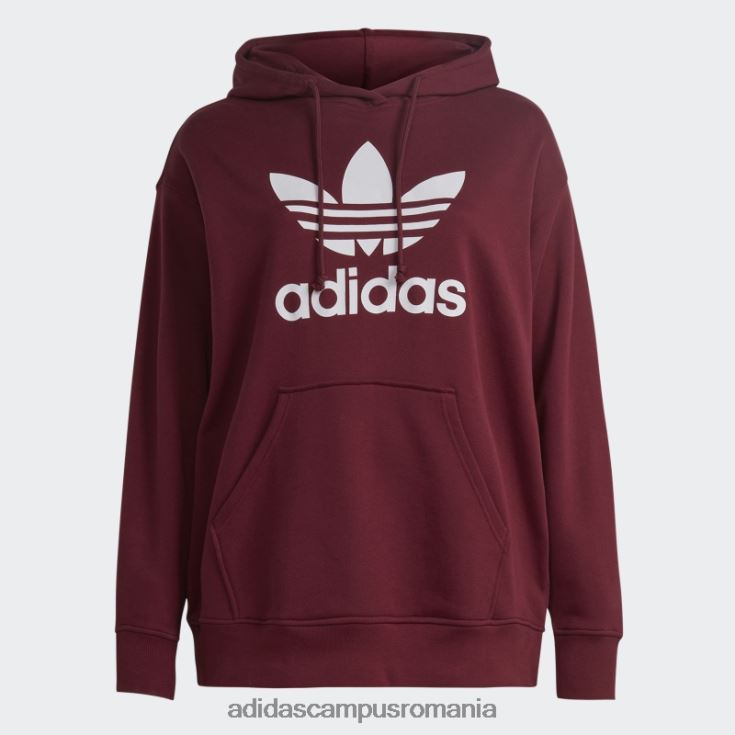 adidas campus romania hanorac trefoil roșu (plus mărime) adidas femei roșu J266N223001