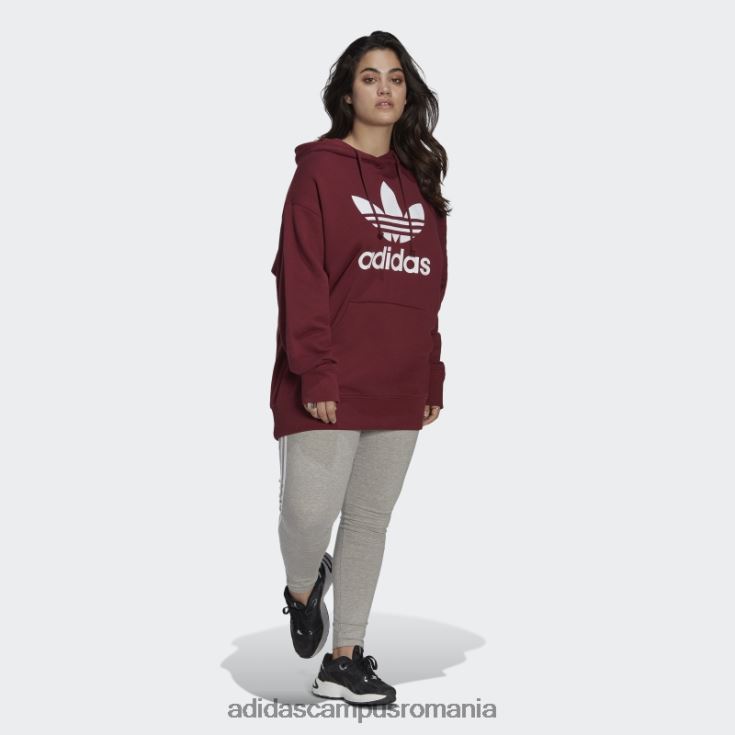 adidas campus romania hanorac trefoil roșu (plus mărime) adidas femei roșu J266N223001