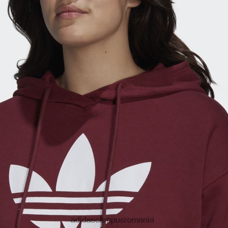 adidas campus romania hanorac trefoil roșu (plus mărime) adidas femei roșu J266N223001