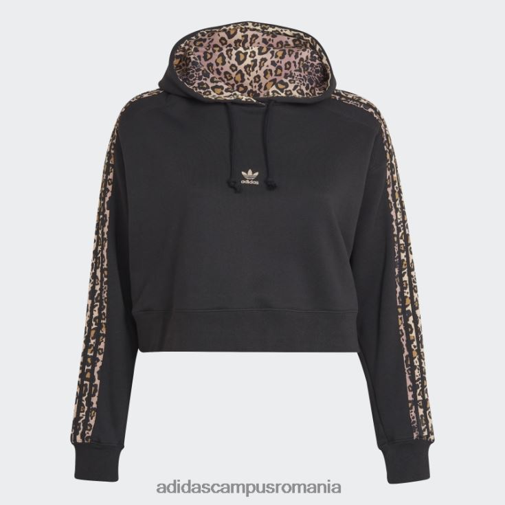 adidas campus romania sigla hanorac negru (plus marime) adidas femei negru/multicolor J266N223103