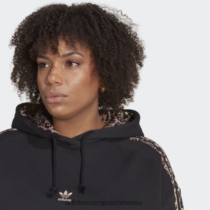 adidas campus romania sigla hanorac negru (plus marime) adidas femei negru/multicolor J266N223103