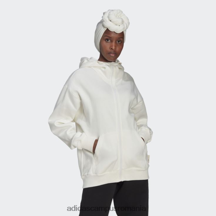 adidas campus romania studio lounge fleece hanorac cu fermoar complet nevopsit femei nevopsit J266N222994
