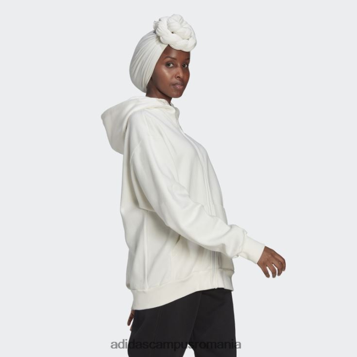 adidas campus romania studio lounge fleece hanorac cu fermoar complet nevopsit femei nevopsit J266N222994