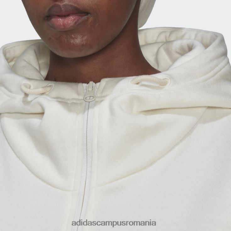 adidas campus romania studio lounge fleece hanorac cu fermoar complet nevopsit femei nevopsit J266N222994