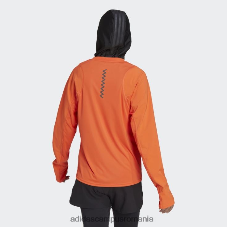 adidas campus romania tricou portocaliu pentru alergare hibridă rapidă femei portocale J266N223161