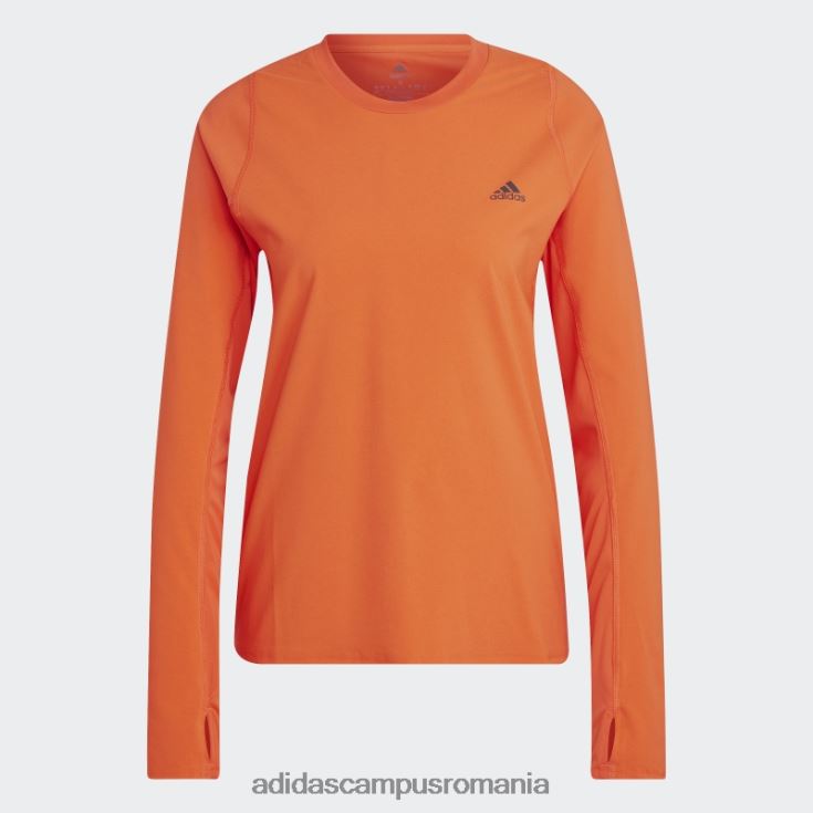 adidas campus romania tricou portocaliu pentru alergare hibridă rapidă femei portocale J266N223161