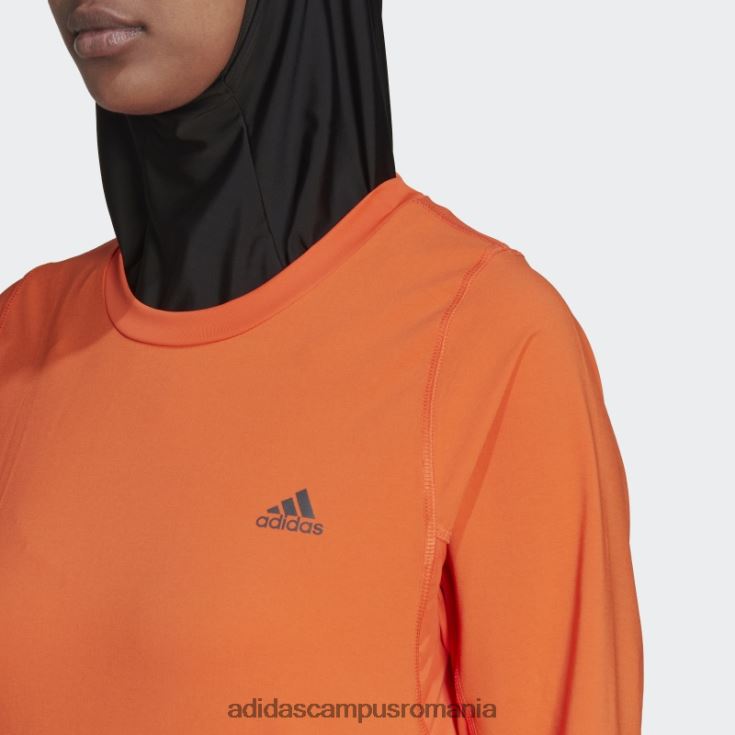 adidas campus romania tricou portocaliu pentru alergare hibridă rapidă femei portocale J266N223161