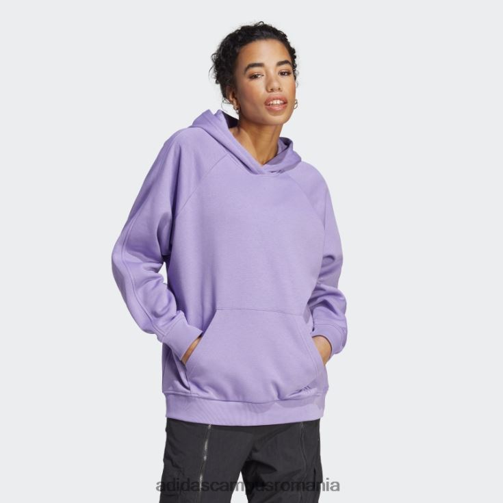 adidas campus romania violet all szn fleece boyfriend hanorac femei violet J266N223044