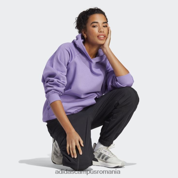 adidas campus romania violet all szn fleece boyfriend hanorac femei violet J266N223044