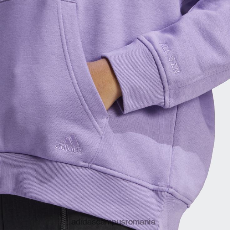 adidas campus romania violet all szn fleece boyfriend hanorac femei violet J266N223044