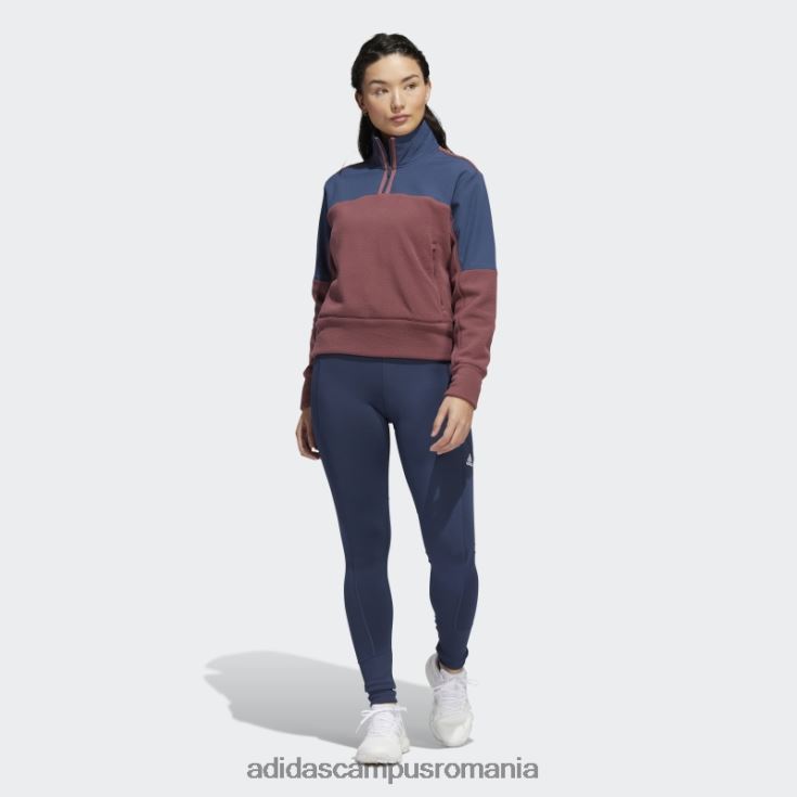 adidas campus romania Geacă fleece cu fermoar 1/4 visiniu femei Burgundia J266N224055