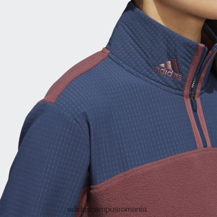 adidas campus romania Geacă fleece cu fermoar 1/4 visiniu femei Burgundia J266N224055