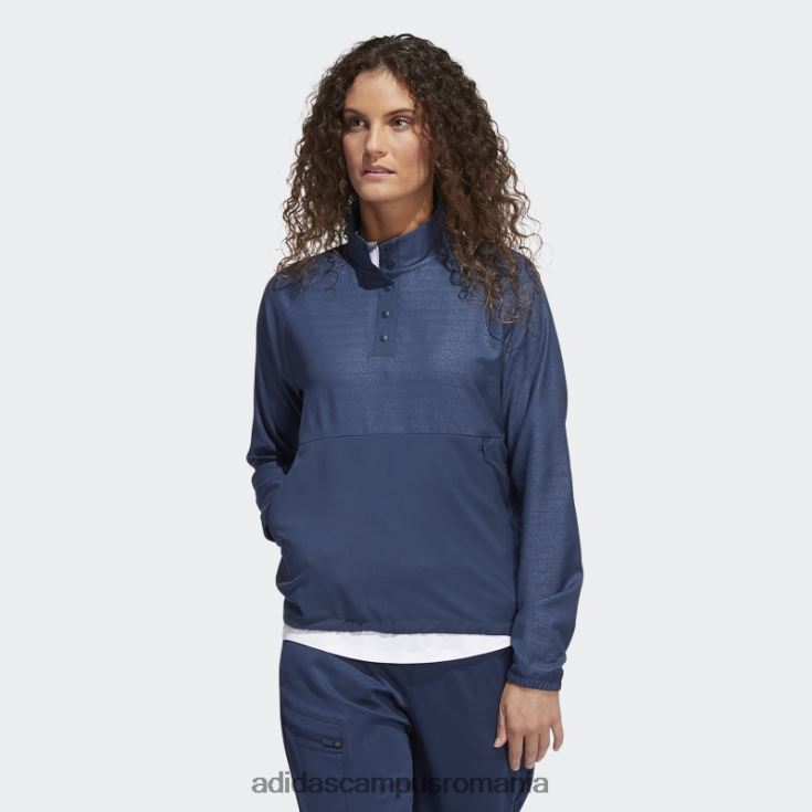 adidas campus romania Pulover adidas 1/4-snap imprimat bleumarin femei marina J266N224057