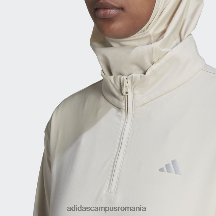 adidas campus romania Top de antrenament techfit aeroready din aluminiu, cald cu fermoar femei aluminiu J266N222546