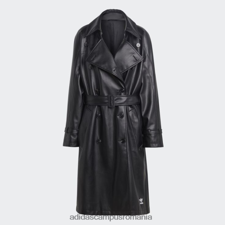 adidas campus romania Trenci din piele artificială trefoil adicolor negru femei negru J266N224062