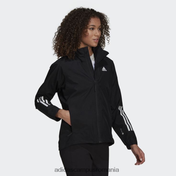 adidas campus romania bsc 3-stripes rain.rdy jacheta neagra adidas femei negru J266N224054