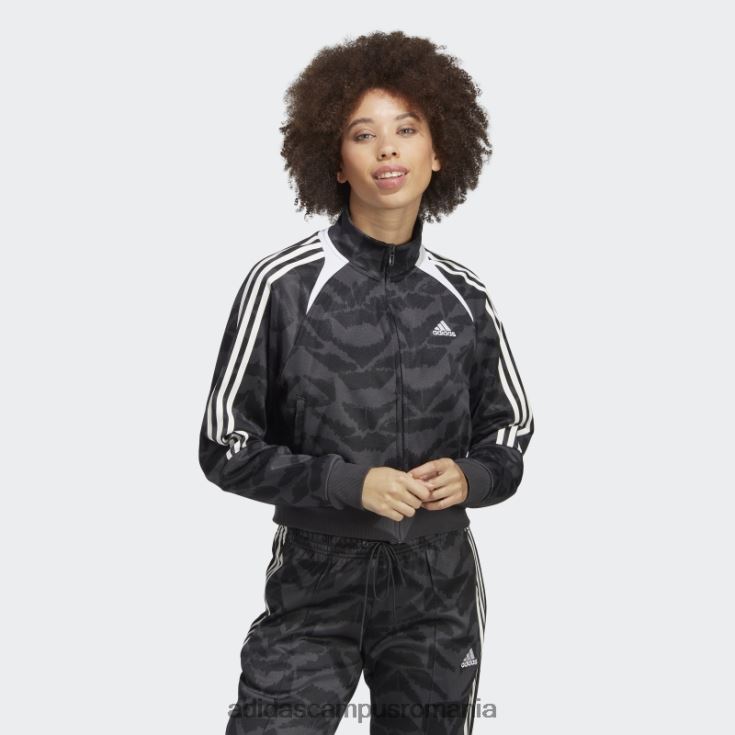 adidas campus romania carbon tiro suit up jachetă de sport lifestyle femei carbon/negru/alb J266N222558