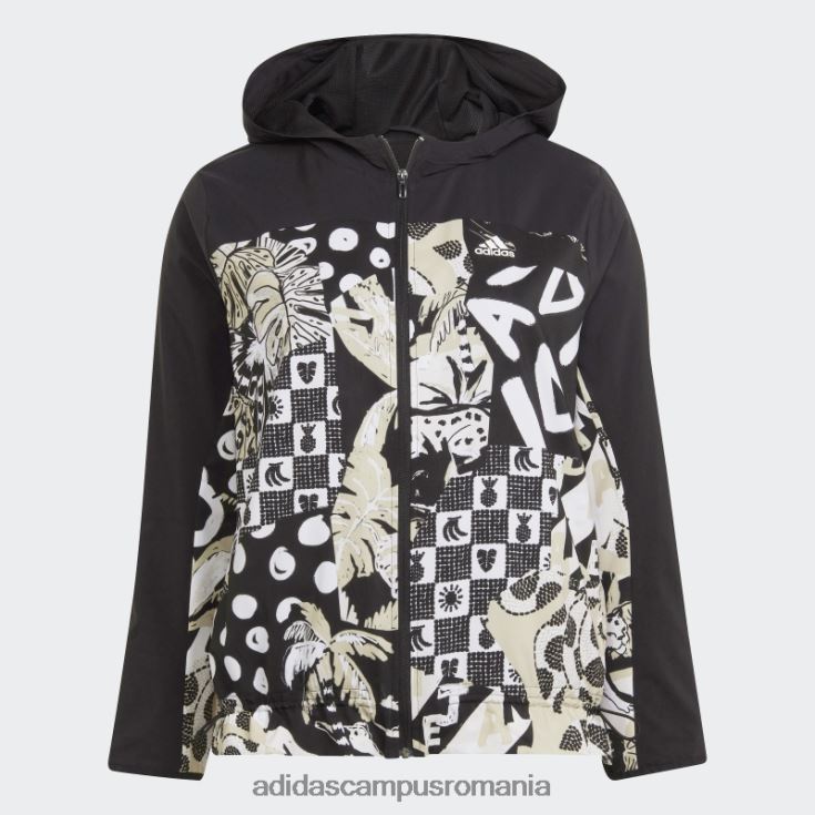 adidas campus romania cască de vânt ușoară farm rio relaxed (plus mărime) neagră femei negru J266N223359