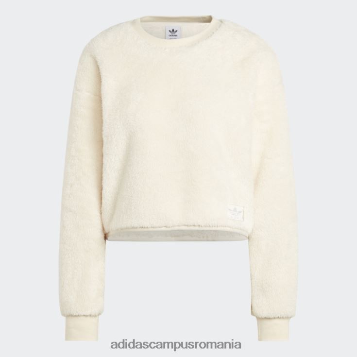 adidas campus romania essentials+ pulover pufos de pluș alb femei alb J266N224079