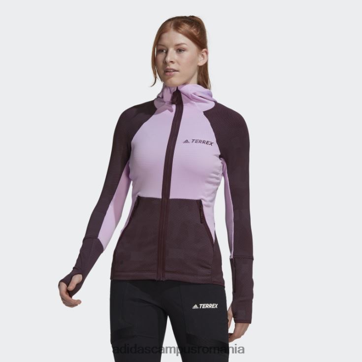 adidas campus romania geacă de drumeție fleece cu glugă terrex tech fleece lila femei liliac/brun J266N224109