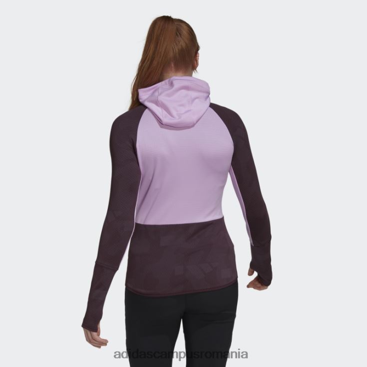 adidas campus romania geacă de drumeție fleece cu glugă terrex tech fleece lila femei liliac/brun J266N224109