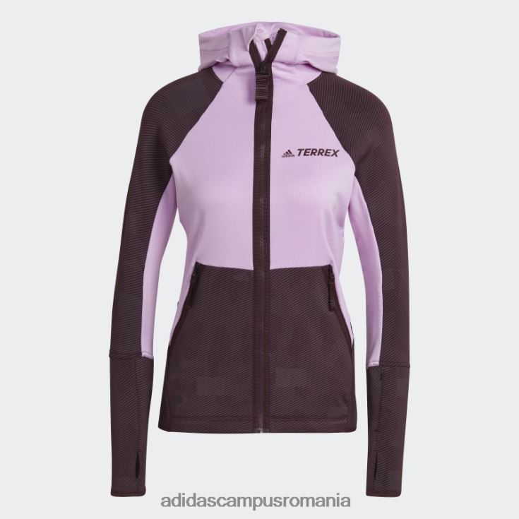 adidas campus romania geacă de drumeție fleece cu glugă terrex tech fleece lila femei liliac/brun J266N224109