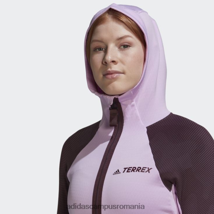 adidas campus romania geacă de drumeție fleece cu glugă terrex tech fleece lila femei liliac/brun J266N224109
