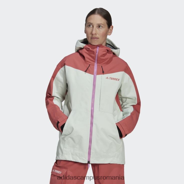adidas campus romania geacă de zăpadă din nailon post-consum terrex cu 3 straturi, roșie femei rosu verde J266N224097