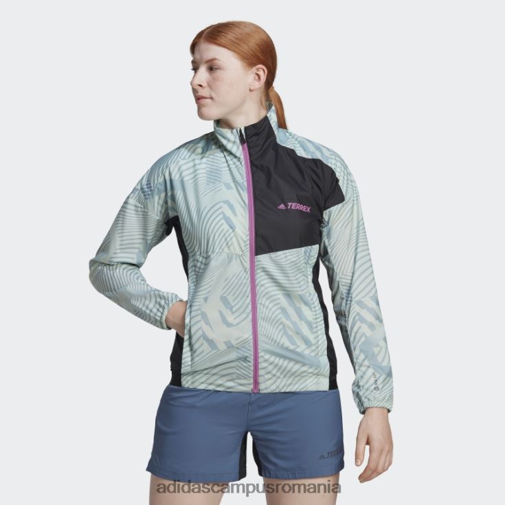 adidas campus romania geaca de vant cu imprimeu trail running terrex verde adidas femei verde/gri J266N224108