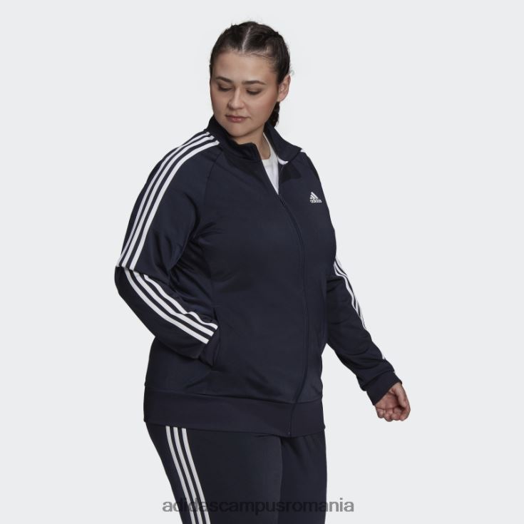 adidas campus romania ink essentials tricot de încălzire jachetă de sport subțire cu 3 dungi (mărime plus) adidas femei cerneală J266N222749