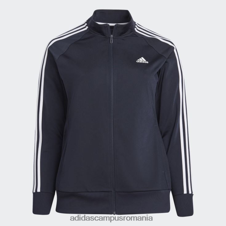 adidas campus romania ink essentials tricot de încălzire jachetă de sport subțire cu 3 dungi (mărime plus) adidas femei cerneală J266N222749