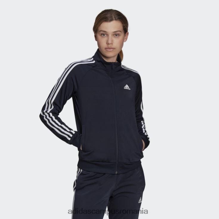adidas campus romania ink primegreen essentials warm-up jachetă de sport subțire cu 3 dungi adidas femei cerneală J266N222449