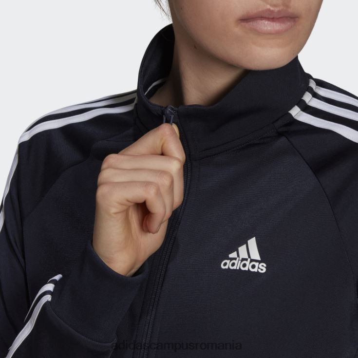 adidas campus romania ink primegreen essentials warm-up jachetă de sport subțire cu 3 dungi adidas femei cerneală J266N222449
