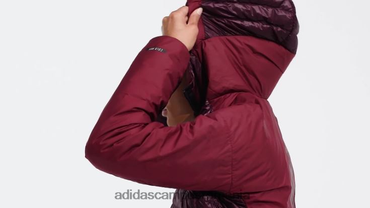 adidas campus romania jachetă adidas cu glugă maroon terrex myshelter down femei maro/roșu J266N224099