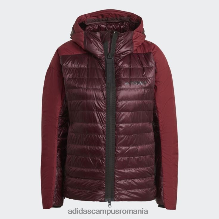 adidas campus romania jachetă adidas cu glugă maroon terrex myshelter down femei maro/roșu J266N224099