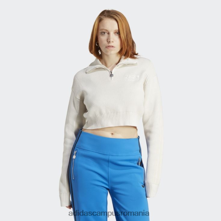 adidas campus romania jachetă adidas tricot versiune alb albastru femei alb/aluminiu J266N222731