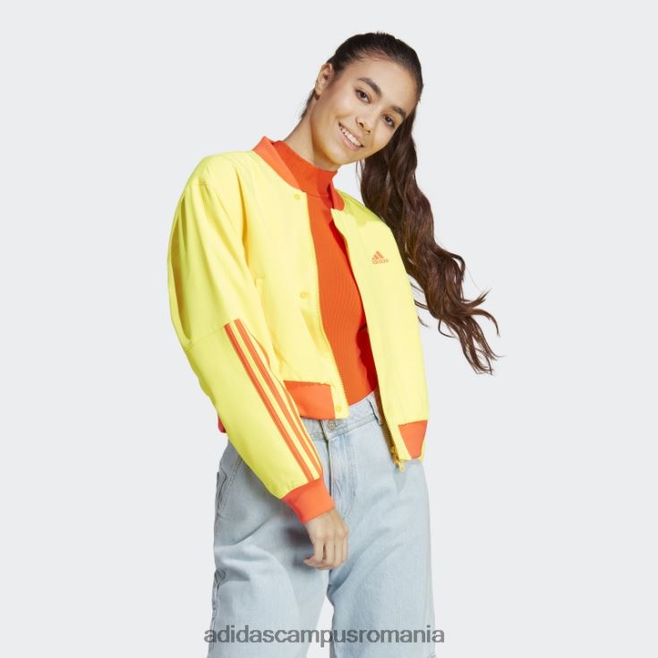 adidas campus romania jachetă bomber kidcore galbenă femei galben J266N222544
