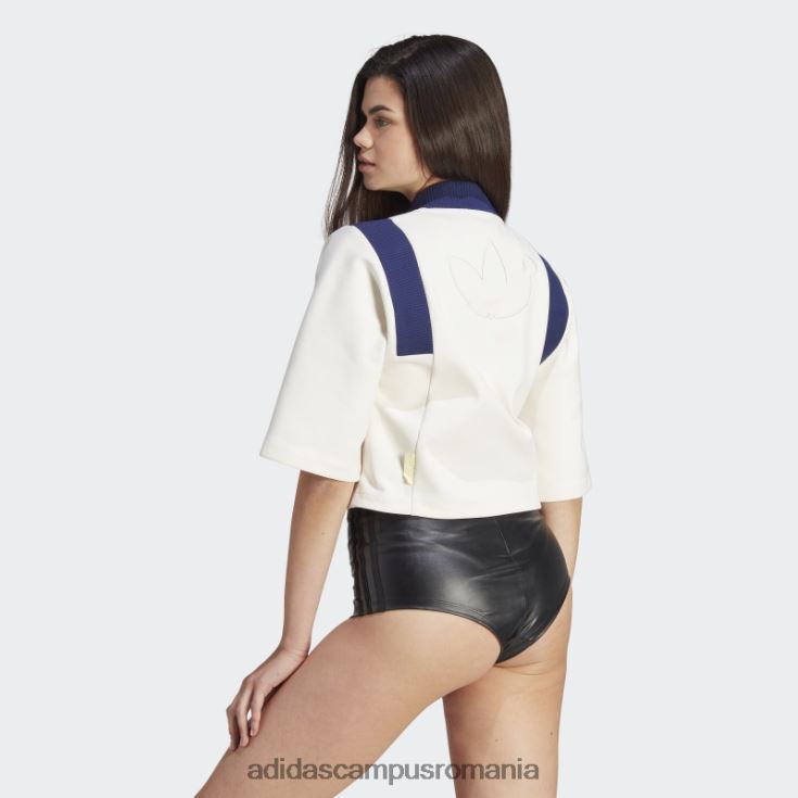 adidas campus romania jachetă de sport crop versiune albastră alb adidas femei alb J266N222554