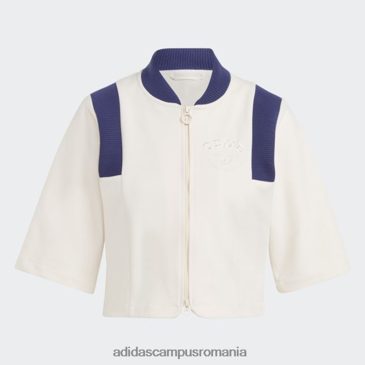 adidas campus romania jachetă de sport crop versiune albastră alb adidas femei alb J266N222554