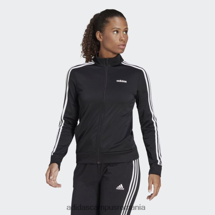 adidas campus romania jachetă neagră din tricot essentials femei alb negru J266N222456
