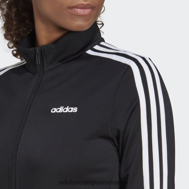 adidas campus romania jachetă neagră din tricot essentials femei alb negru J266N222456