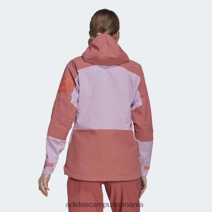 adidas campus romania liliac terrex xploric rain.rdy geacă de drumeție femei liliac/roșu J266N224101