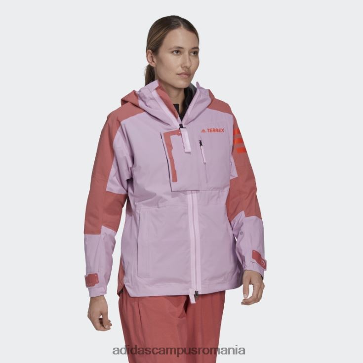 adidas campus romania liliac terrex xploric rain.rdy geacă de drumeție femei liliac/roșu J266N224101