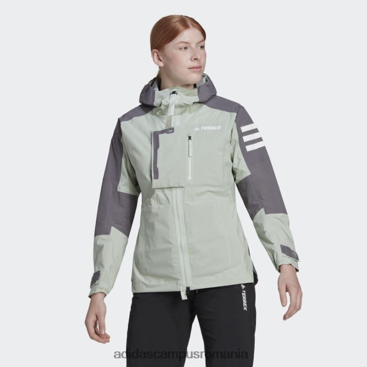 adidas campus romania terrex xploric rain.rdy geacă de drumeție trace gri femei verde/urmă gri J266N224110