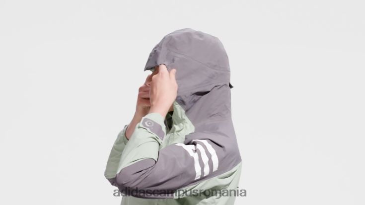 adidas campus romania terrex xploric rain.rdy geacă de drumeție trace gri femei verde/urmă gri J266N224110